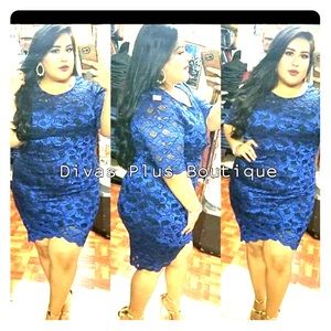 Blue dress lace